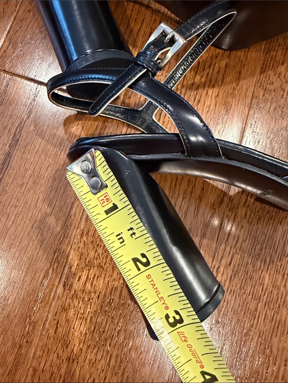Prada Black Leather Ankle-Strap Pumps with Contrast Piping - Picture 14 of 14
